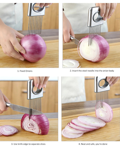Creative Onion Fork Slicer Stainless Steel Loose Meat Needle Tomato Potato <b>Vegetables</b> <b>Fruit</b> Cutter Safe Aid <b>Tool</b> Kitchen Gadgets - Product Image 4