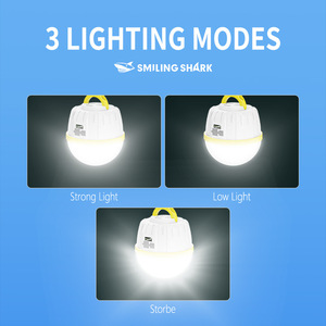 Smiling Shark Outdoor <b>LED</b> Emergency <b>Light</b> 3H White Camping <b>USB</b> Rechargeable - Product Image 5