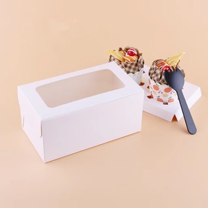 Bánh trắng hộp cookie với cửa sổ thân thiện với môi vật liệu tái chế bao bì cho sô cô la dâu tây bánh ngọt kẹo bánh rán - Product Image 6