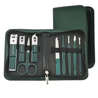 Ensemble de manucure pour hommes JM, 6 pièces, en acier inoxydable, coupe-ongles, kit de soin et de toilettage avec sac de voyage