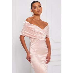 Nouvelle robe de soirée sexy à épaules dénudées, col en V profond, coupe sirène - Product Image 3