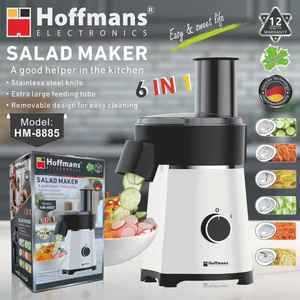 Hoffmans 200W Robot culinaire compact 6-en-1 multifonction pour salades et légumes, design facile à nettoyer, pour l'Afrique - Product Image 3