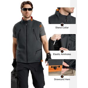 FOXA Gilet de golf léger pour homme, coupe-vent, réversible, sans manches, en softshell, pour la randonnée, la course à pied, les voyages, le cyclisme - Product Image 5