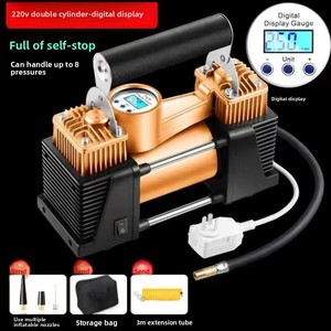 Bomba de Aire de Doble Cilindro 220V para Hogar y Coche con Bolsa para Balón y Anillo de Natación, Fabricada en Metal AX-8807 - Product Image 6