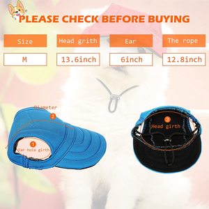 Gorra de béisbol de lona para perros y gatos, visera de sol con tira para el cuello, accesorios para mascotas, al por mayor - Product Image 5