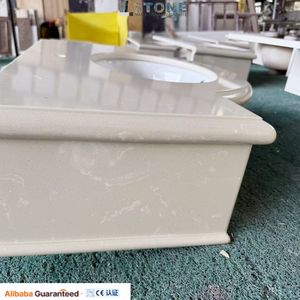 Lavabo à main de comptoir d'hôtel de ferme moderne en marbre naturel de forme ovale Verseau avec bol d'évier en onyx doré - Product Image 4