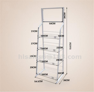 Sàn kim loại dây nước chai nước giải khát uống hiển thị đứng sử dụng kẹo hộp trà túi hiển thị kệ - Product Image 6