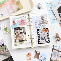 Simno 100PCS Kawaii Scrapbooking Fournitures Pack Esthétique Scrapbook Autocollant Papier Art Journaling Kit pour Junk Journals Planner
