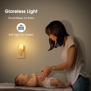 Lámpara Nocturna LED L Lohas, Enchufe de Pared, Redonda, con Sensor, Regulable, Luz Blanca Cálida, 30-60lm, Brillo Ajustable - Product Image 3