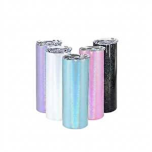 USA Stock Stainless Steel 20oz Glitter Vacuum Insulated Double Wall Tumbler with Lid and Straw - Product Image 1