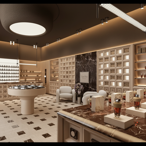 ตู้โชว์น้ำหอมสำหรับเครื่องสำอางน้ำหอมที่แปลกใหม่ตู้ตกแต่งภายในร้านออกแบบได้ตามต้องการ - Product Image 1