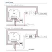 Atenuadores Casambi BT de 1 Canal y 3A, 100-240VAC, Atenuador LED RF de 0/1-10V para Controlador de Atenuación de 0/1-10V L1-CB, Atenuación Suave de 0-100%