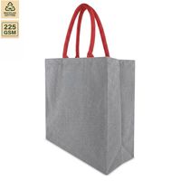 Sac fourre-tout promotionnel en toile de coton recyclé 225 GSM, design à soufflets, poignées rembourrées, impression personnalisée, vente en gros, marque privée