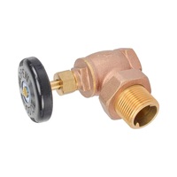 Yüksek Kaliteli Kurşunsuz Pirinç Köşe Valfi 1-1/4" Buhar Radyatörü Su Kesme Valfi