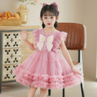 Robe de princesse pour filles 2026 Nouvelle collection ODM Robe d'été décontractée sans manches légère et fine pour enfants, longueur genou, idéale pour les fêtes et les vacances