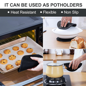 Plateau et sous-verre multifonctionnels en silicone de qualité alimentaire, sans BPA, avec design alvéolé épaissi, pour la cuisine domestique - Product Image 2