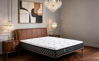 Matelas en mousse à mémoire de forme compressée de 14 pouces avec ressorts ensachés doubles, format Queen/King, pour soulager les douleurs dorsales et les couples