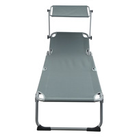 Lit pliant en métal de haute qualité sur mesure - Chaise de camping et de plage portable pour usage domestique - Conception simple pour une sieste individuelle