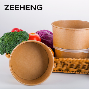 Gobelet à crème glacée et yaourt jetable <span class=keywords><strong>ZI</strong></span> HENG avec couvercle, bol à salade en papier kraft - Product Image 6