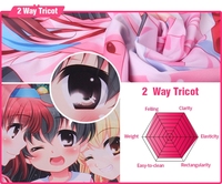 Taie d'oreiller Anime Body Taie d'oreiller longue imprimée sur mesure avec tissu tricot japonais 2 voies de haute qualité