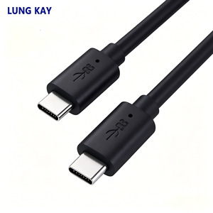 Lung Kay <b>Usb</b> 3.2 Data <b>Cable</b> C <b>To</b> C Black Fast Charging For Mobile Phone Computer - Product Image 5