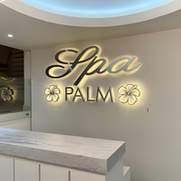 Enseignes publicitaires commerciales rétroéclairées personnalisées, logo 3D, étanches IP65, garantie 3 ans, salon de coiffure, spa, bureau, extérieur, LED