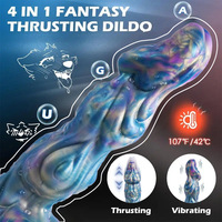 Godemiché Monstre XXL en Silicone, Forme Animale Fantaisie, avec Ventouse, Jouet Sexuel Féminin Réaliste, Doux, Flexible, Grand, Nouveau, Télécommandé
