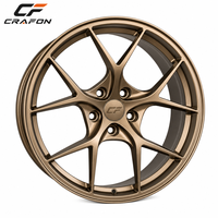 Jantes de voiture pour passagers CF 5x112 5x120, à rayons en Y, forgées monobloc, compatibles avec BMW Audi, bronze, concaves