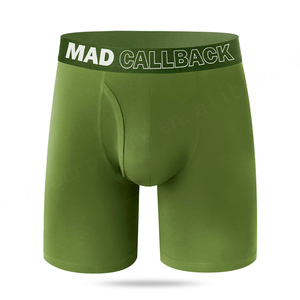 กางเกงบ็อกเซอร์ขาสั้นสำหรับผู้ชายกางเกงบ็อกเซอร์แบบเปิดด้านหน้าขาตรงระบายอากาศได้สีพื้น - Product Image 4