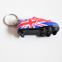 Cadeau promotionnel pour les fans de sport, logo personnalisé, vente en gros, logo personnalisé, souvenir de Londres, Royaume-Uni, porte-clés en toile 3D, porte-clés avec boîte
