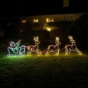 Lampe LED cerf <span class=keywords><strong>de</strong></span> noël, manches longues, extérieur, décoration, - Product Image 5