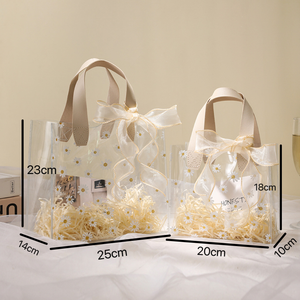 Bolsas de regalo personalizadas, bolsas de embalaje transparentes esmeriladas, para refrigerios, dulces, galletas, bolsas de mano, bolsas de regalo, bolsas de plástico con asa - Product Image 5