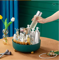 360 degrés de Rotation En Plastique Soins de La Peau Maquillage Parfum De Bureau Organisateur Plateau Organisateur