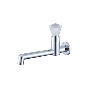 Grifo de Agua Monomando de Latón para Baño, Montado en la Pared, Cromado, para Lavabo Empotrado - Product Image 6