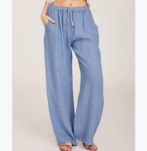 Abbigliamento da donna <span class=keywords><strong>pantaloni</strong></span> larghi larghi in cotone e <span class=keywords><strong>lino</strong></span> - Product Image 1