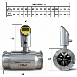 ステンレス钢タービンデジタル流量计OEMカスタマイズサポートパルス出力液体水オイル流量计センサーメーカー - Product Image 5