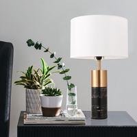 Lampe de bureau créative moderne, lampe de table minimaliste en marbre de style américain pour salon, villa, chambre à coucher, chevet