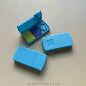 Custom Logo Portable 2 Cases Plastic Pill Box with Pill Cutter Function for Promotional Gift
