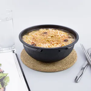 PP di plastica di calcio di disegno di contenitore di alimento per la zuppa di noodle ciotola di plastica con coperchio 1050ml usa e getta rotondo