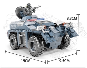 Swat Serie Pantservoertuig Bouwstenen Speelgoed Militaire Kids Block Set Swat Politie Truck Gepantserd Tactisch Transportvoertuig - Product Image 6