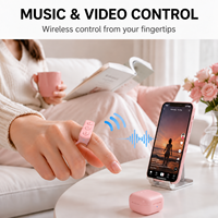 Bague Intelligente Télécommande Sans Fil 5.3 pour Contrôle Vidéo, Défilement pour Téléphone, iPad, Tablette Android, Retourneur de Page, Déclencheur d'Appareil Photo Selfie
