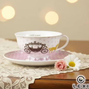 Juego <span class=keywords><strong>de</strong></span> Té <span class=keywords><strong>de</strong></span> Cerámica Romántico con Puntos Rosas, Motivo <span class=keywords><strong>de</strong></span> Carruaje y Unicornio, Perfecto para Regalo <span class=keywords><strong>de</strong></span> Boda, Té <span class=keywords><strong>de</strong></span> la Tarde, Boutique - Product Image 1