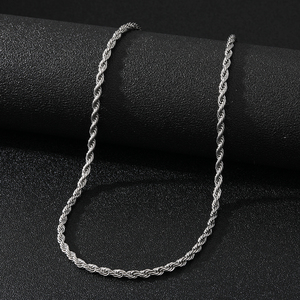 KISSWIFE 2mm 3mm 4mm 5mm Collier en acier inoxydable plaqué or 18 carats avec chaîne torsadée en argent <span class=keywords><strong>vermeil</strong></span> pour la fabrication de bijoux - Product Image 5