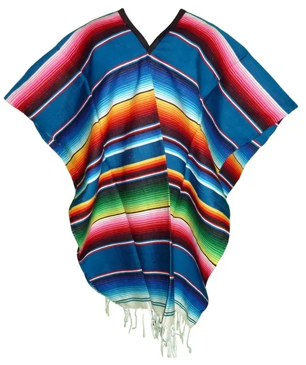 Poly Cotton 100% Polyester 100% Cotton Mexican Brazil Striped Pattern Shawl For Football Occasion For Holiday