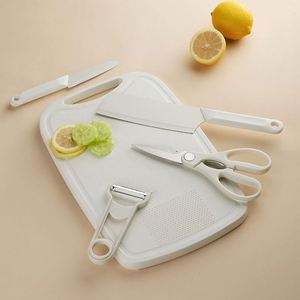 Couteau spécial pour compléments alimentaires pour bébés, couteau à fruits en acier inoxydable pour le camping en plein air et le barbecue avec planche à découper de rangement - Product Image 2