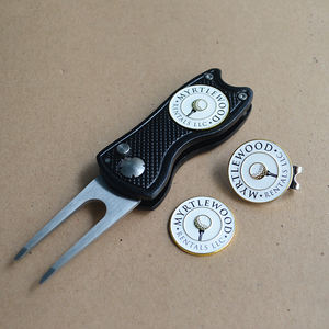 Accessoires <span class=keywords><strong>de</strong></span> <span class=keywords><strong>golf</strong></span> multicolores, outil <span class=keywords><strong>de</strong></span> réparation <span class=keywords><strong>de</strong></span> divot <span class=keywords><strong>de</strong></span> <span class=keywords><strong>golf</strong></span> rétractable, fourche à pitch en acier inoxydable avec marqueur <span class=keywords><strong>de</strong></span> <span class=keywords><strong>balle</strong></span> personnalisé - Product Image 4