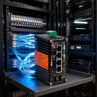 Mini Switch PoE Gigabit Industrial Inteligente de 30W 60W 90W con 4 Puertos y Doble SFP Uplink para Redes de Fibra