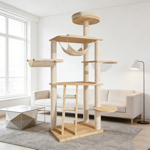 Krabpaal, hoog, groot springplatform, op maat gemaakt, luxe, modern, groothandel, kattenklimtoren, krabplank, kattenhuis - Product Image 1