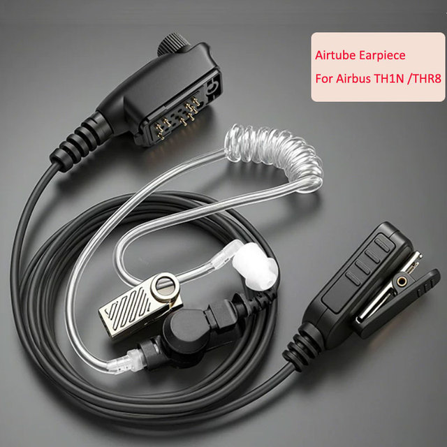 Air Tube Earpiece Headset Earphone With PTT and Microphone for AIRBUS TH1N EADS CASSIDAN TH1N THR8 Tetra Radios