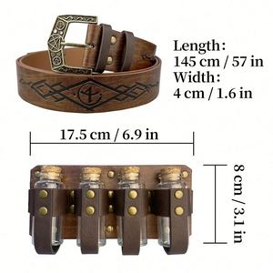 Adjustable Elastic Medieval Alchemy PU Leather Belt Cosplay Role Play Festival Portable Costumes Prop JY Brand Gift Box 12+y - Product Image 6